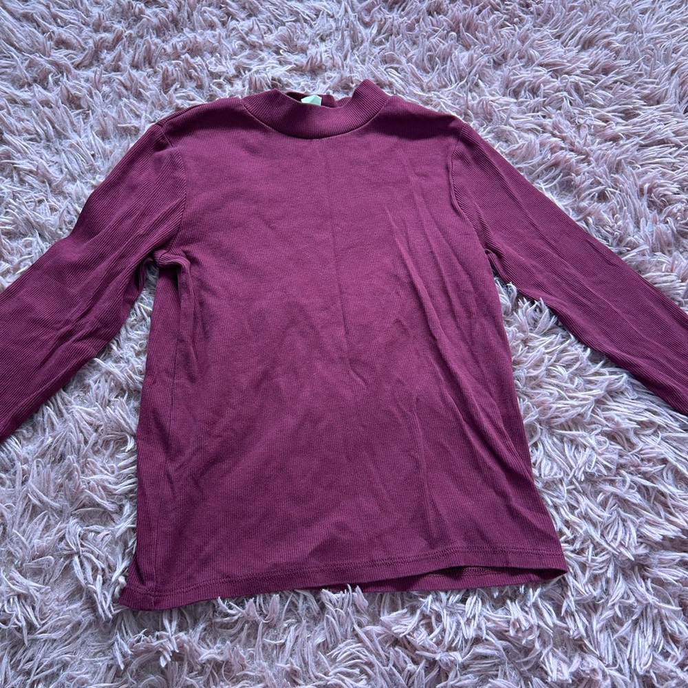 Burgundy Long Sleeve Top